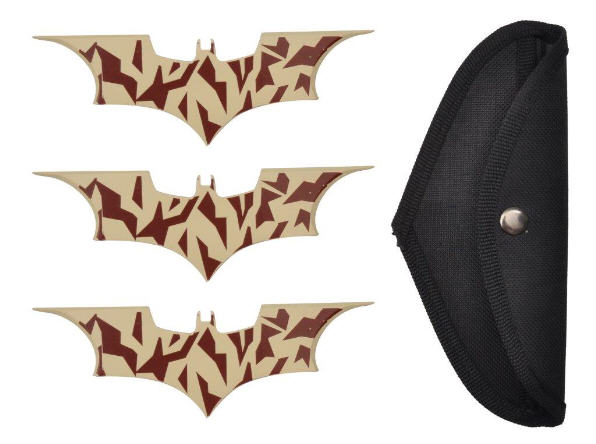 3pc Set 6 in Camo Bat Throwers & Case